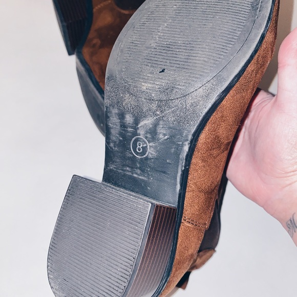 Women’s Brown Suede Booties Size 8 - Picture 4 of 5